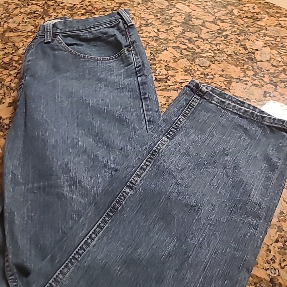 Lee Jeans Mens 36x32 Blue Regular Fit Straight Leg Medium Wash